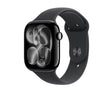 Apple Watch S11 GPS 42mm џет-црна алуминиумска футрола со црна спортска лента - S/M