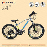 RAPID 24 HAMMER SILVER DISC+AM BICYCLE