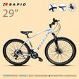 RAPID 29 RACER WHITE DISC+AM BIÇIKLETË