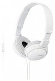 Слушалки Sony MDR-ZX110APW со микрофон, бели