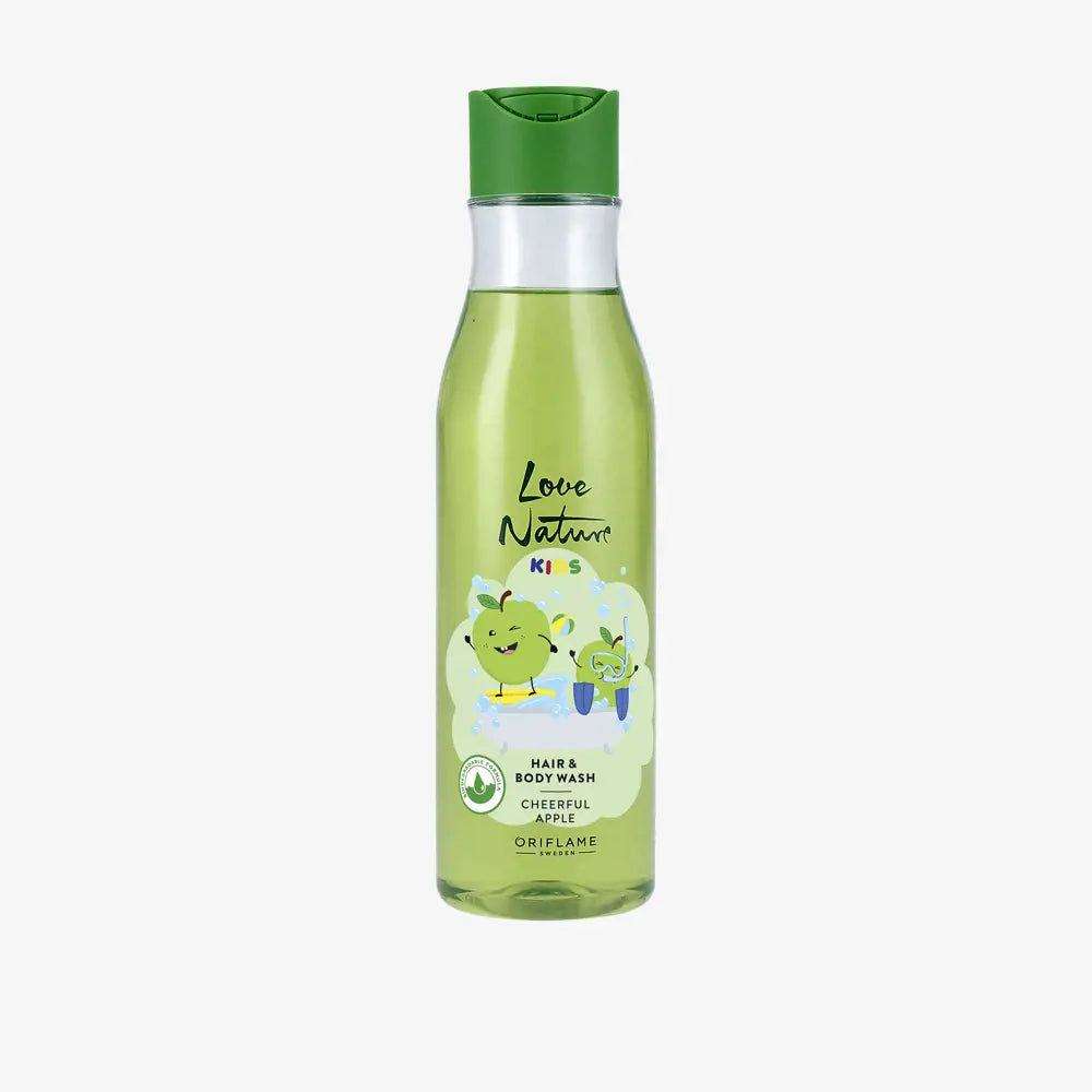 Love Nature Kids Cheerful Apple Пенлив гел за коса и тело за деца